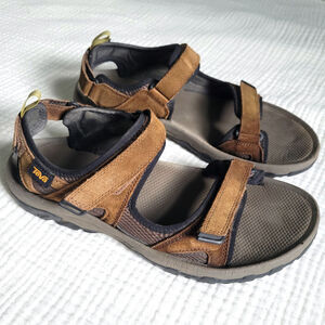 Teva Trailpulse River Sandal Mens 12 Brown Suede Hiking Outdoors Camping Shoes